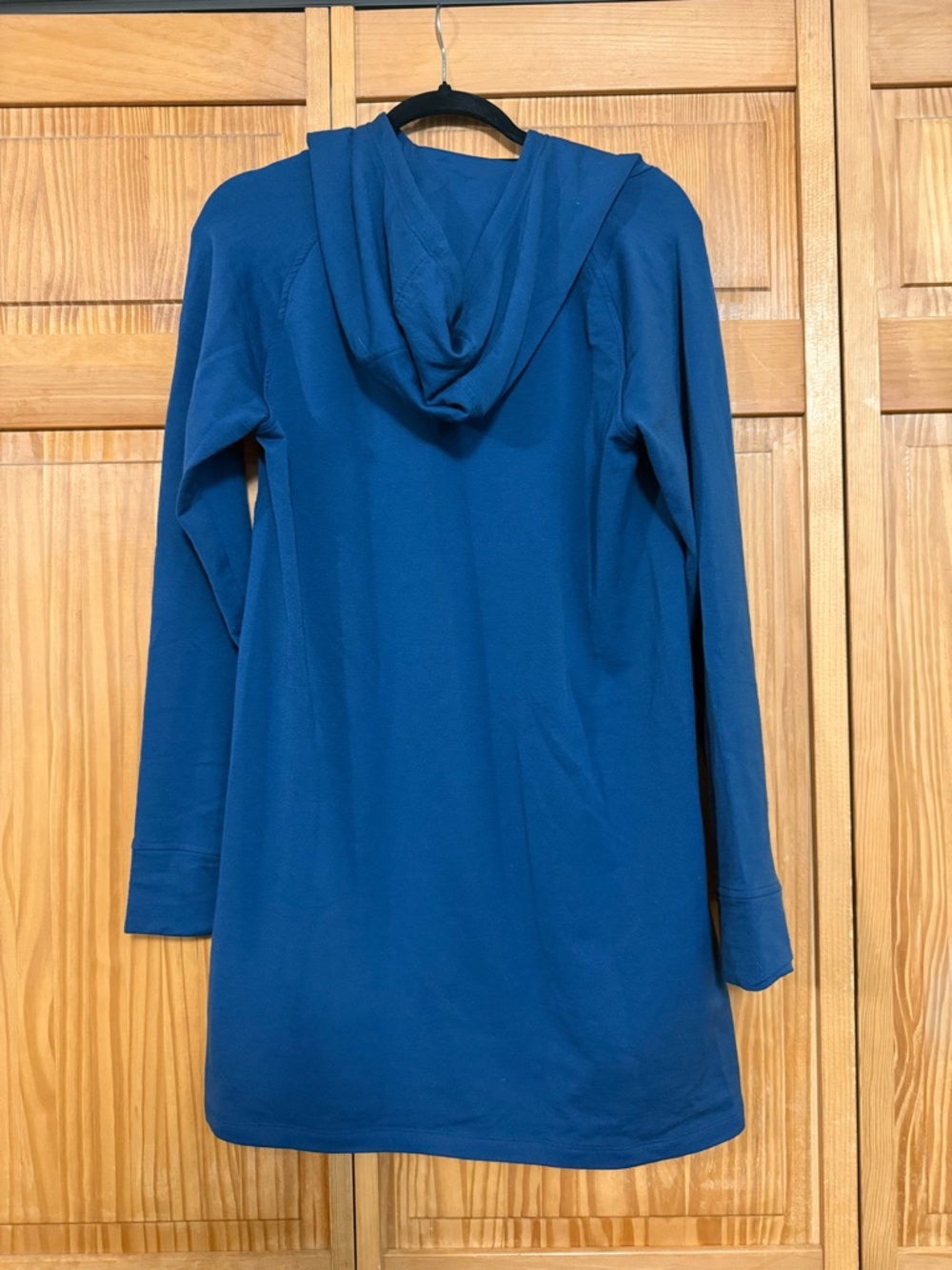 LAST CHANCE CLOSET CLOSING Wool& Everett Tunic Hoodie Merino Wool Blend Blue - Picture 3 of 4